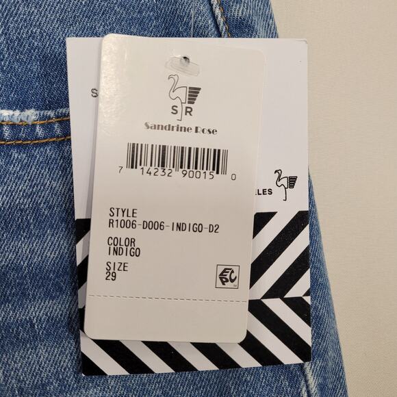 Sandrine Rose/Free People Sandrine Rose Indigo Straight Leg Jeans Size 29 - Picture 3 of 6